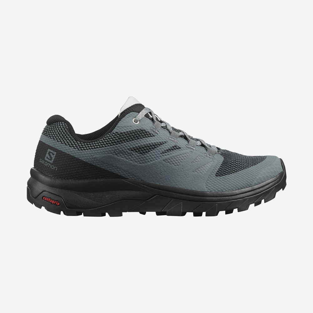 Salomon Israel OUTLINE GORE-TEX - Womens Hiking Shoes - Black (WTCX-05342)